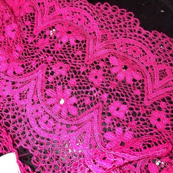 Victorias Secret Floral Lace Shortie Panties Lot Of 2 Ivory & Pink Size L NWT - Picture 4 of 4